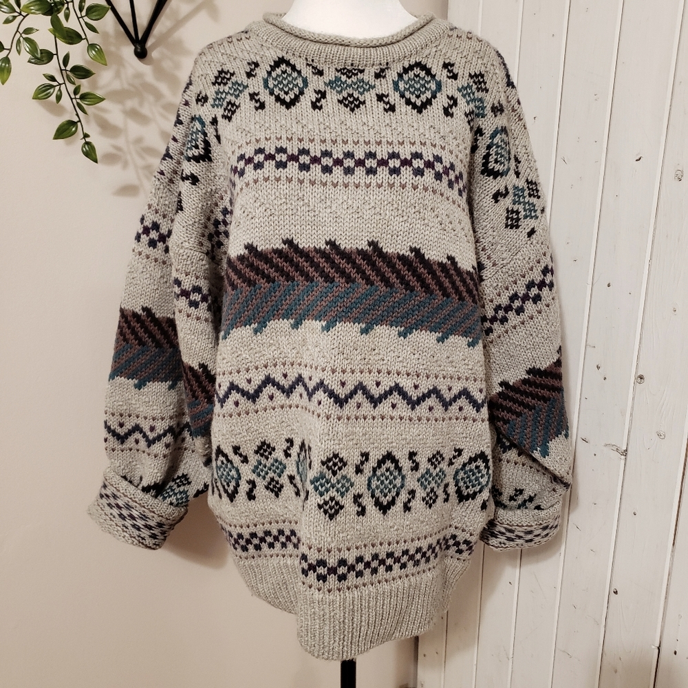 L.L. BEAN | VINTAGE FISHERMAN SWEATER SOFT WOOL